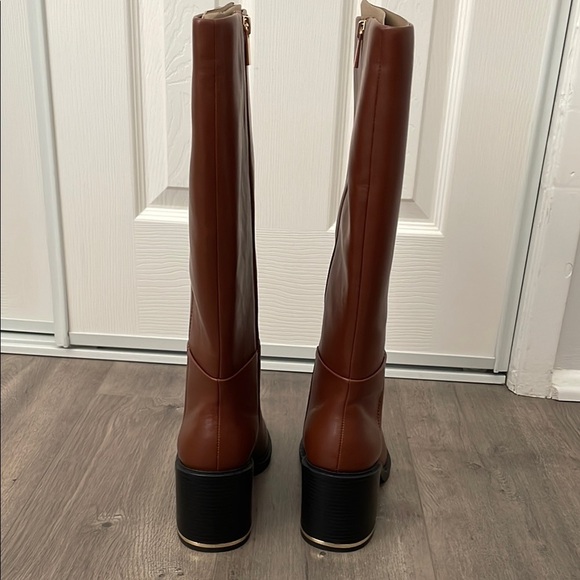 NWT BCBGeneration Brown Leather Knee-High Fall Boots women size 9 - Picture 5 of 7